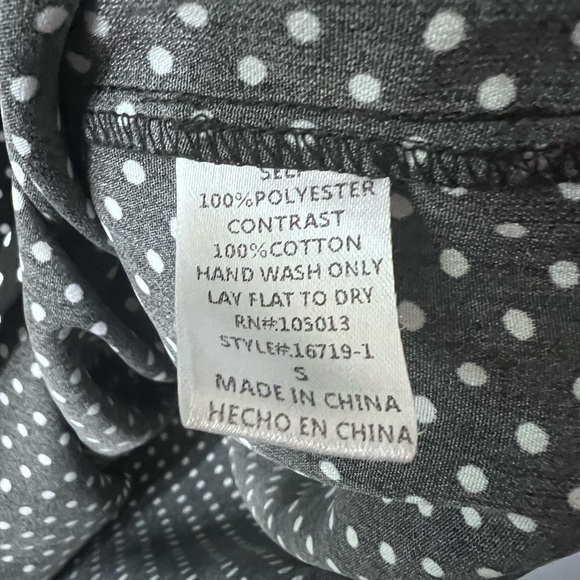 Savanna Jane Womens Sz S Embroidered Top Black Polka Dot Pink Floral Boho EUC - Picture 4 of 4